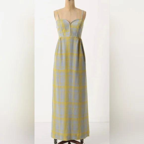Anthropologie Maple Quilted Pastiche Maxi Dress. Size 2 - Picture 6 of 11